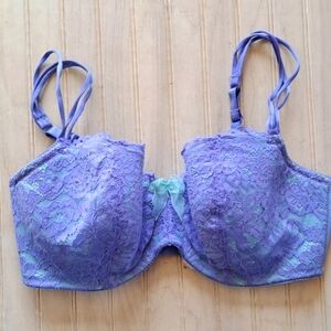 B.tempt'd by Wacoal Ciao Bella Balconette Bra Periwinkle Lace Under Wire 36DDD